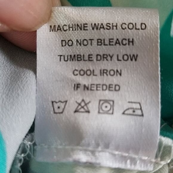 Tacera Dress Chevron Green Gray Tab Sleeve V Neck Women's WOMAN'S SIZE Medium - Picture 10 of 12